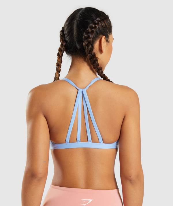 Damske Športové Podprsenky Gymshark Minimal Siva Modre | SP2731568